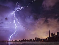 Dramatic footage shows house collapsing due to thunderstorm