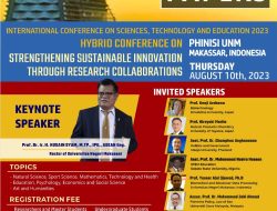 Prof Husain Syam Jadi Pembicara Kehormatan ICSTE 2023