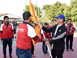 Ikuti 4 Cabor, Prof Husain Syam Resmi Lepas Kontingen UNM Bertanding di LPTK Cup 2023