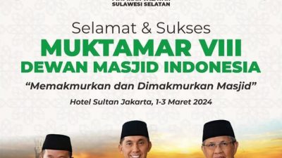 Muktamar DMI ke VIII, Panglima Ta’ : Saatnya Pengurus Masjid Memakmurkan Jemaah