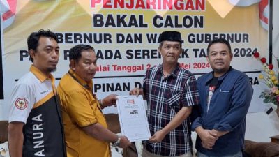 Gaspol, Diwakili Sejumlah Tokoh, PHS Mendaftar di Hanura Sulbar