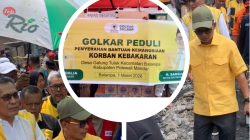 Golkar Sulbar Ringankan Beban Korban Kebakaran di Desa Galung Tulu