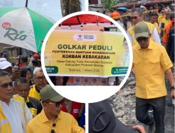 Golkar Sulbar Ringankan Beban Korban Kebakaran di Desa Galung Tulu